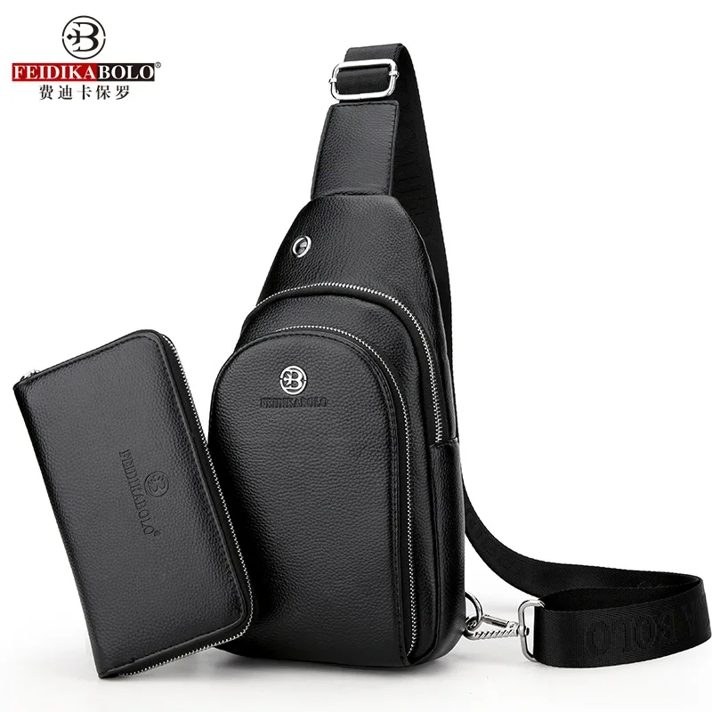 

2018 New Style Men Chest Pack Handsome Type Soft Leather Casual Versatile Multi-functional Men's Bag