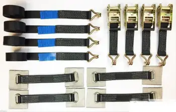 

Dragonpad 4pcs/set Car Recovery Ratchet Alloy Wheel Straps for Trailer