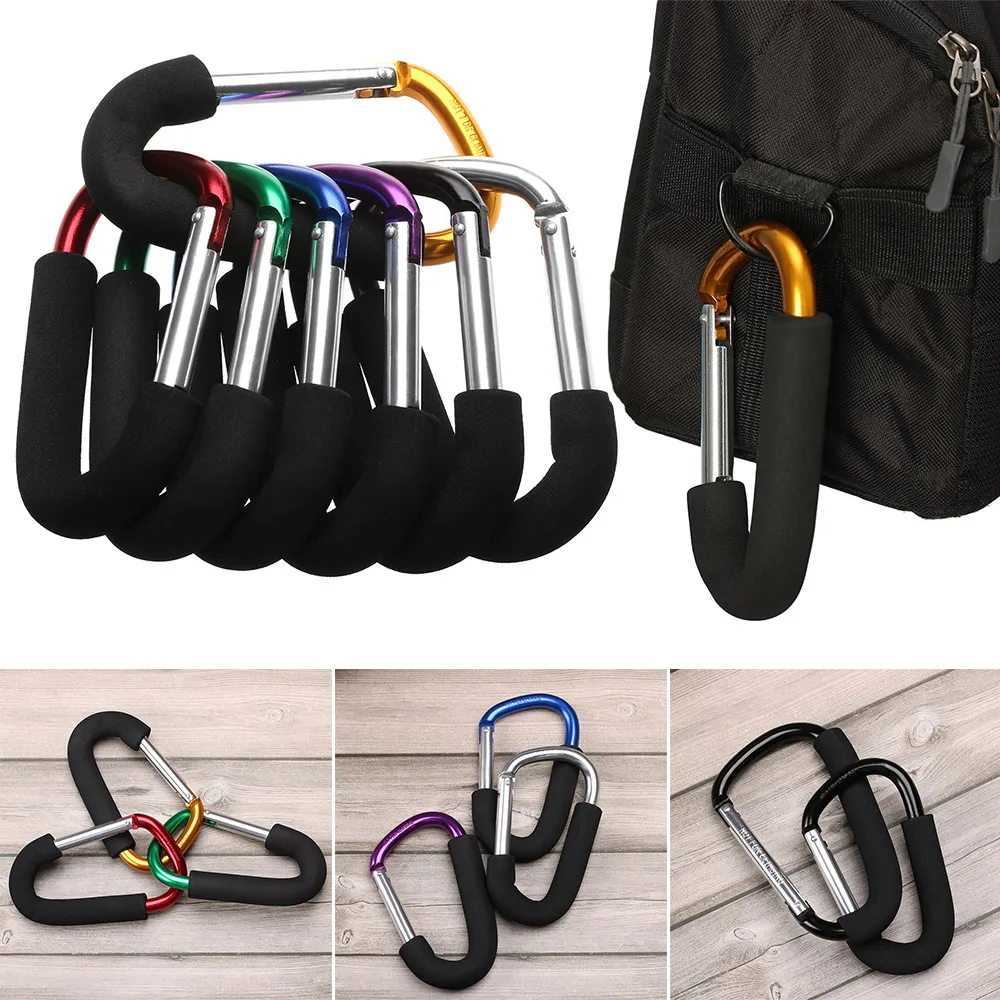 1 шт. зажимы для коляски Аксессуары Держатель для детской коляски крючки для пакетов для коляски коляска зажим для коляски большие ручные переносные крючки