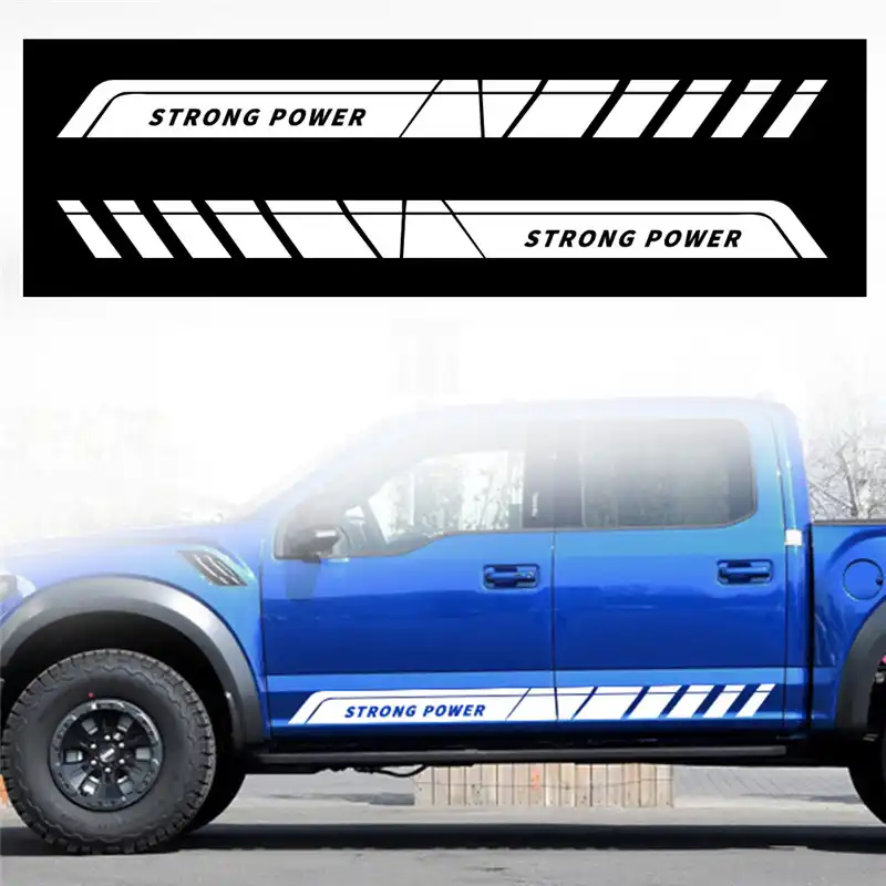 Pick Up Truck Car Side Stripes Side Skirts Graphics Decals