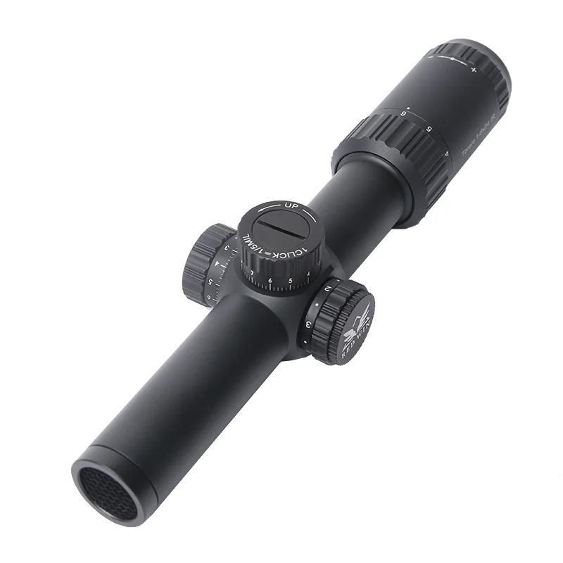 Rifle Scope Red Win HD 1-6x24 Scope CQB Rifle Scope 1/2MOA Turret w/ Zero Lock System 6 Level Red Rangefinding BDC Reticle w/ wind hold