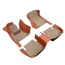 

HLFNTF Custom Double layer car floor mats For Skoda Octavia RS Fabia Superb Rapid Spaceback Kodiaq car accessories styling