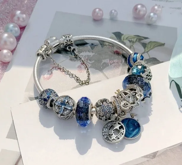 

High Quality 100% 925 Sterling Silver New Charms DIY Silver Bracelet For Women Birthday Gift