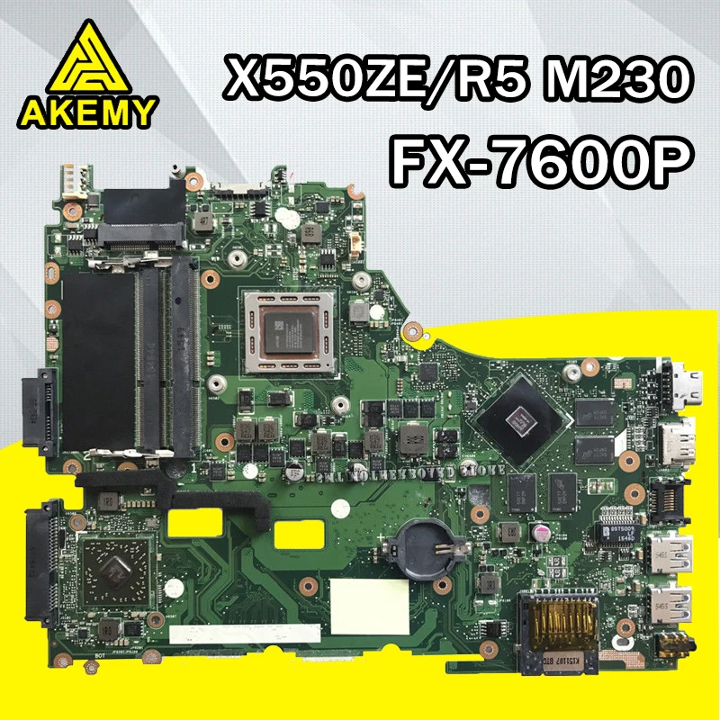 X550ZE материнская плата FX-7600 Процессор для ASUS X550ZA X550Z X550 K550Z VM590Z A555Z K555Z X555Z Материнская плата ноутбука X550ZE материнская плата