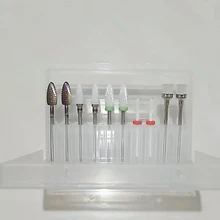  Ceramic Corn Shape Nails Drill Bits Set Nail Polishing Head Tungsten Nails Machine Drill Bit Nail Remover Tools Manicure Cutters 