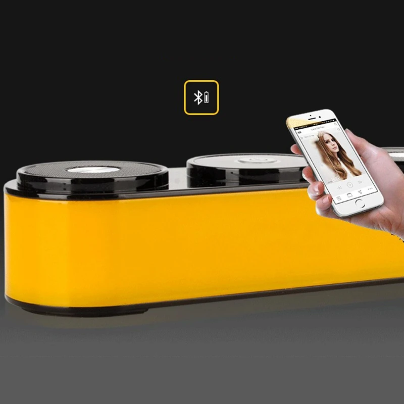 Уникальный внешний вид двойной динамик Интеллектуальный пресс-пресс Bluetooth динамик