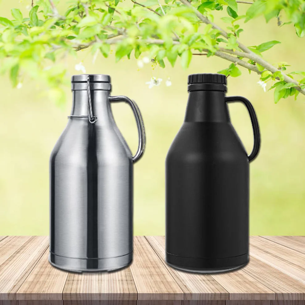 

2L 304 Stainless Steel Beer Barrel Keep Warm/Cold Hip Flask Portable Empty Wine Bottle Liquor Jug Bottle for Alcohol