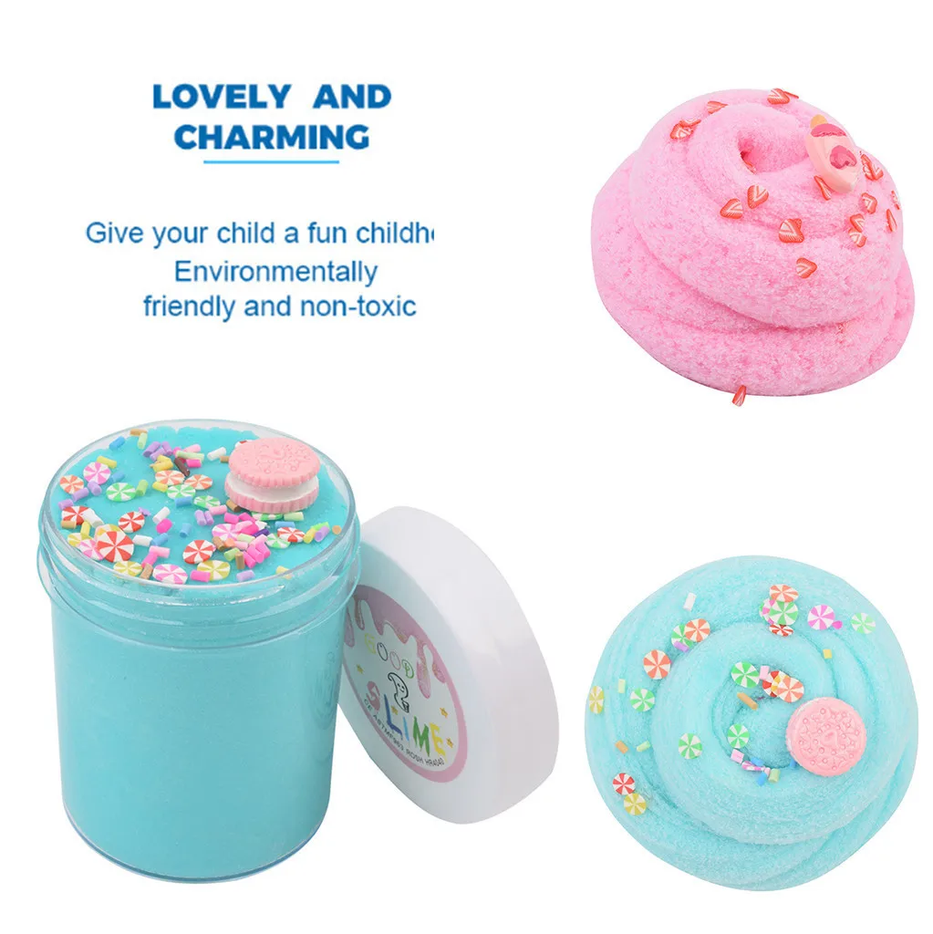 Mixing Color Ice Cream Cloud Clay With Accessories Slime Kids Clay Toys Girly Heart Pinch Fun decompressed cloud mud #B