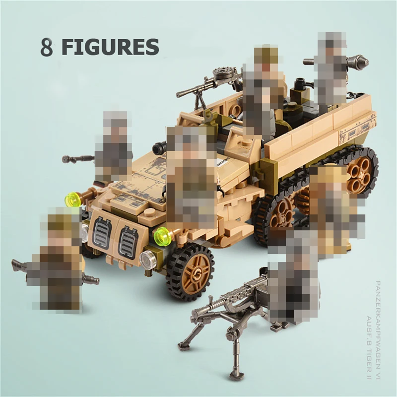 1061PCS Tank Building Blocks Toys Mini figures Vehicle Aircraft Boy Educational Block Military Compatible LegoINGlys Bricks (4)