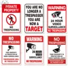 No Trespassing Sign Warning Metal Sign Video Surveillance Sign Wall Decor Yard Sign No Entry Metal Signs ► Photo 3/6