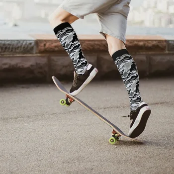 

Knee Sock Camouflage Pressure Happy Compressive Funny Skate Men Women Fashion Color Harajuku Hip Hop High Quality Autumn Sock