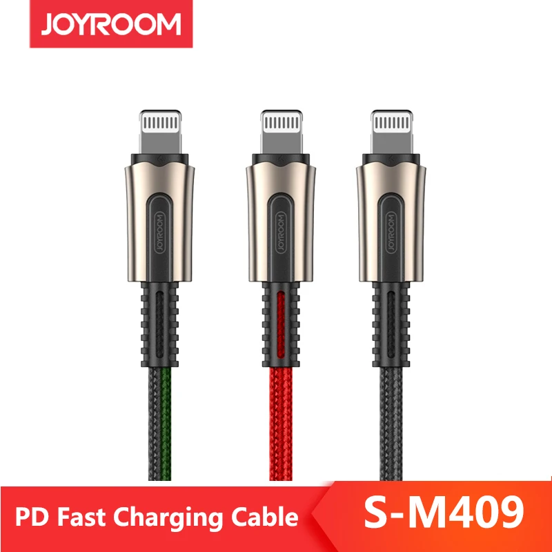 

JOYROOM 1.2M Cable Quick Fast Charge Data Line Transfer 2-In-1 Zinc Alloy Nylon For Iphone11 Pro Max Xs Max X8 Max Ipad Ipod...