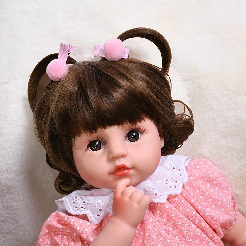 45CM Bebes Reborn Doll Lifelike Soft Silicone Reborn Baby Dolls Com Corpo De Silicone