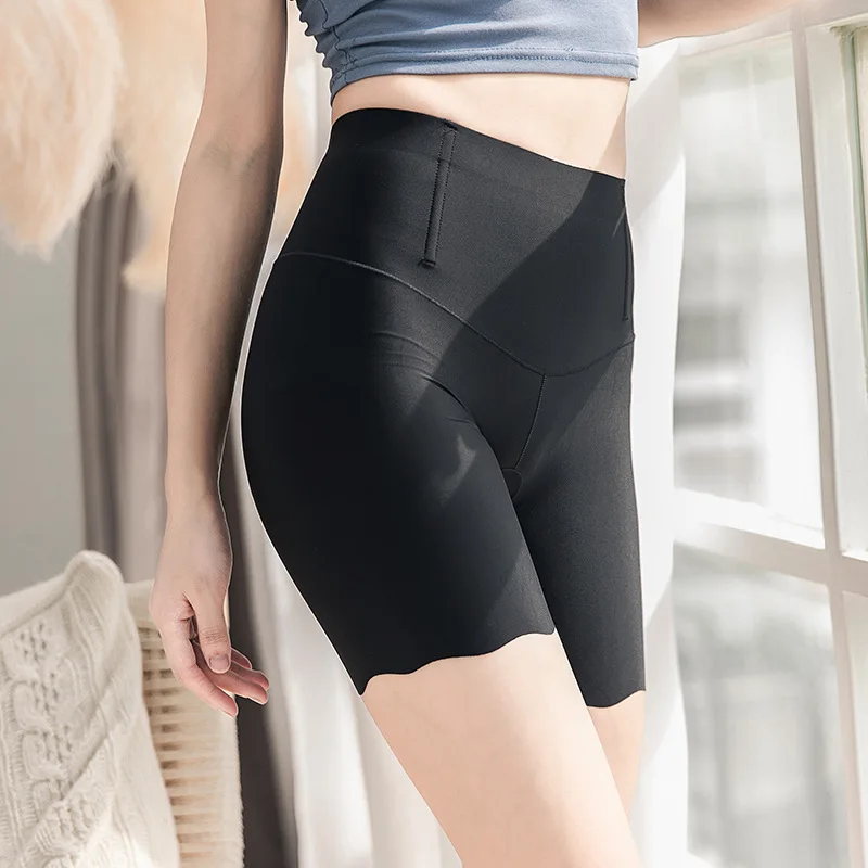 

Roseheart Summer New Gray Skin Black Women Cotton Seamless High Waist Safety Short Pants Sexy Underpants Breathable Quick Dry