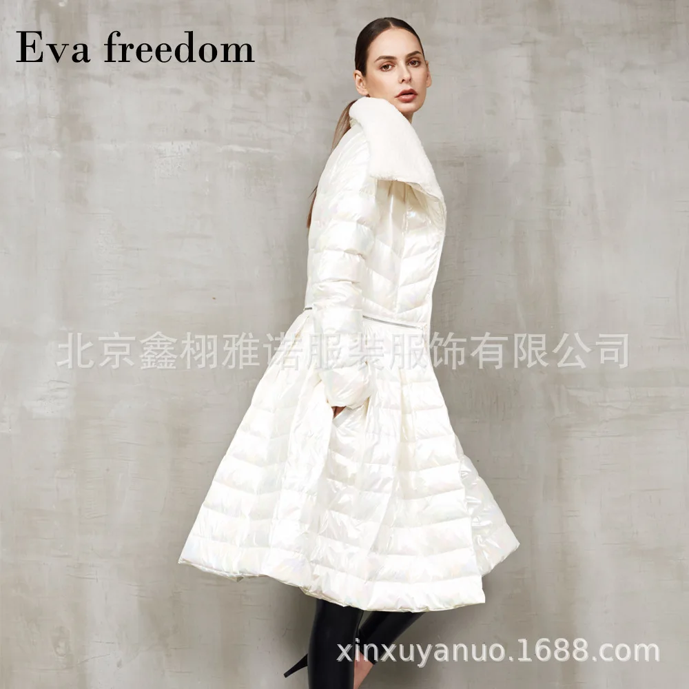 Eva Freedom2019 Зимний стиль женское платье 2 шт qun Bay shi пальто длинное модное пуховое пальто длинное