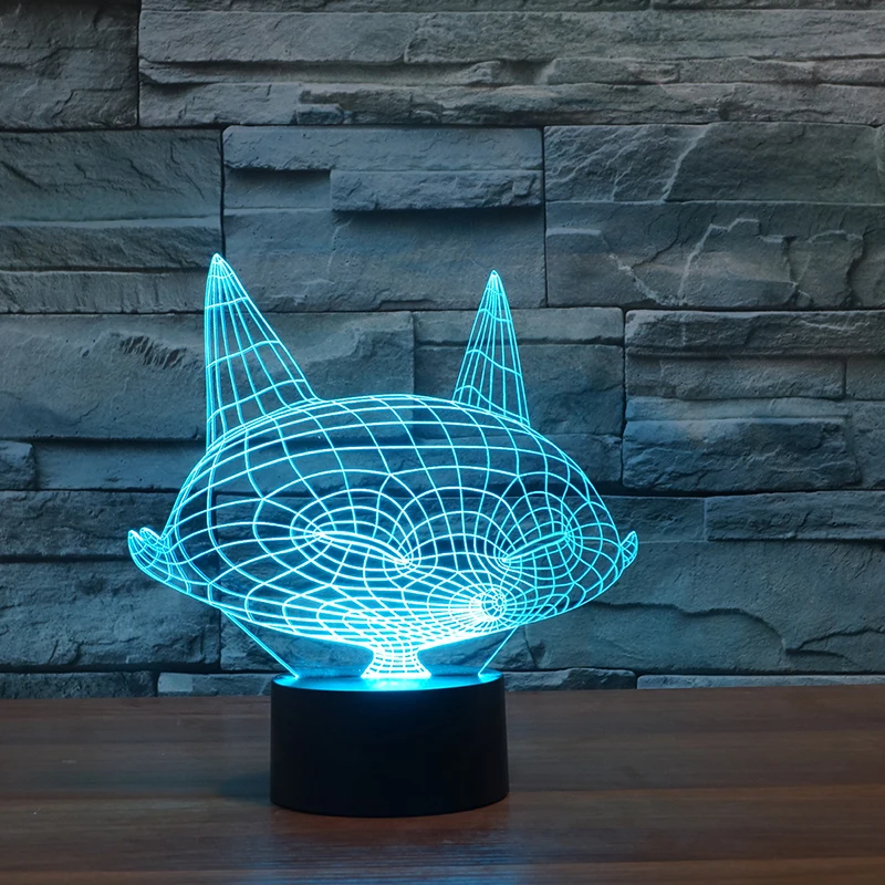 Лисица 3d визуальная ловушка иллюзия Лампа Прозрачный Акриловый ночник