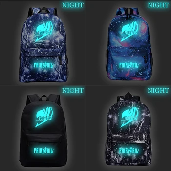 

New Cool Fairy Tail Luminous Anime Backpack Kids Teenager Boys Girls School Backpack Beautiful School Bags Fashion Travel Bag