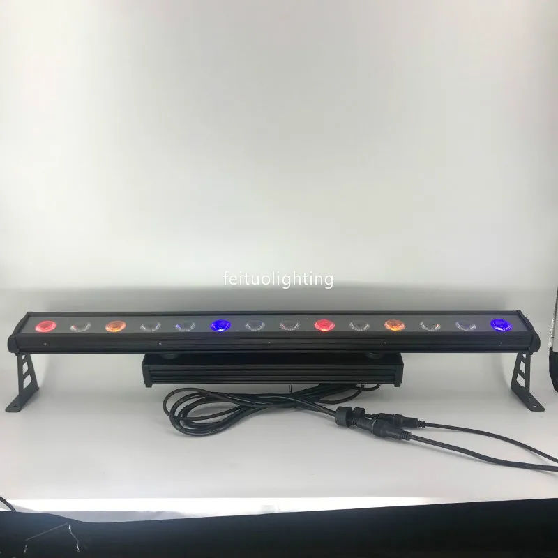 4 шт./партия+ Flycase Pixel control DMX светодиодная настенная шайба IP65 14x18 Вт RGBWA UV 6в1 светодиодная настенная балка, шайба наружный сценический свадебный свет