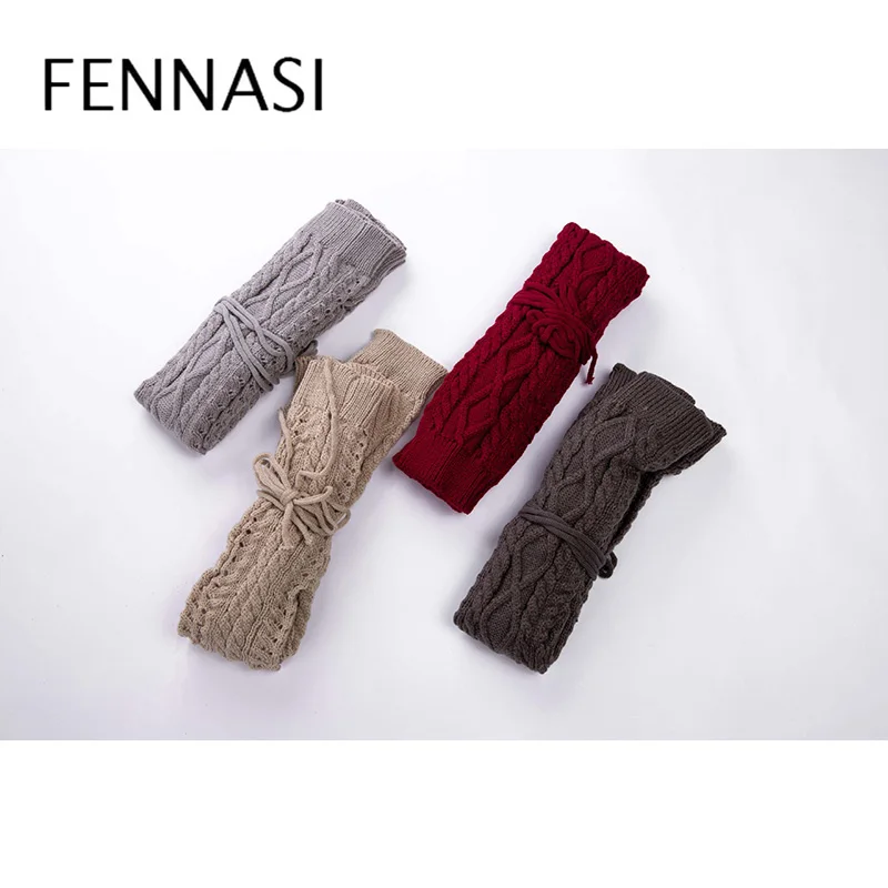 FENNASI/осенне-зимние шерстяные носки выше колена женские толстые теплые носки хлопковые вязаные зимние носки