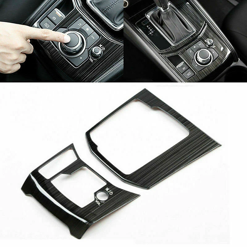 

1 Set Car Inner Gear Shift Panel Frame Cover Trim Stainless Steel Gearbox Cap Auto Decoration Sticker For Mazda CX-5 2017-2018
