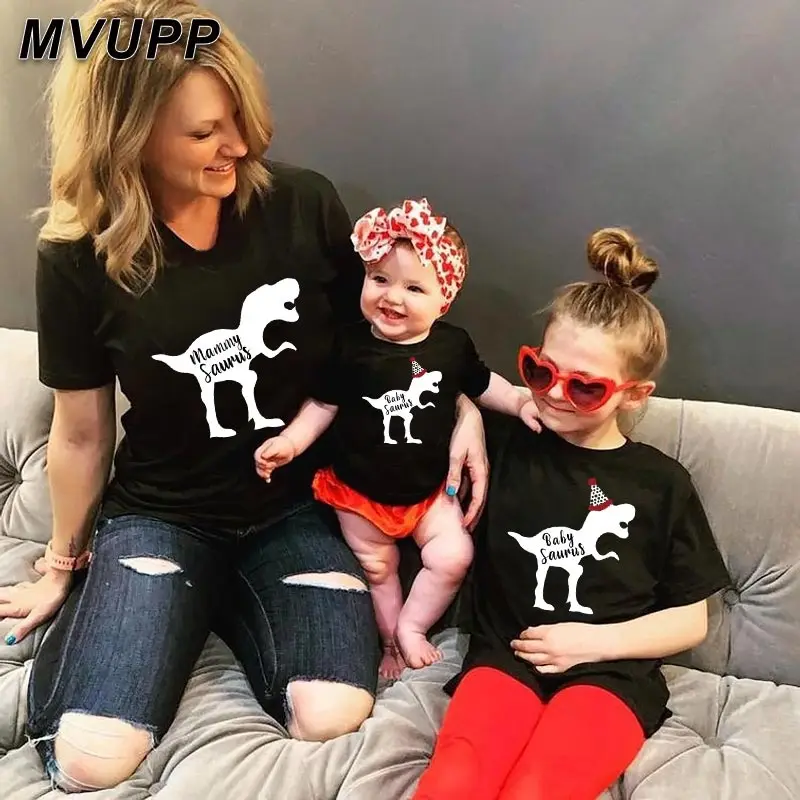 Family tshirts Mommy Daddy Baby Kid family shirts Daddy Mommy saurus  dino trex Family T-Shirts Matching Family Shirts