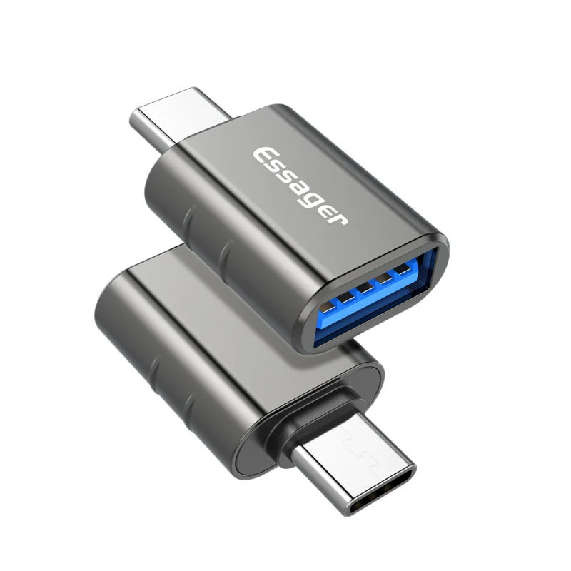 Essager USB 3.0 Type-C OTG Adapter Type C USB C Male To USB Female Converter For Macbook Xiaomi Samsung S20 USBC OTG Connector usb to iphone converter