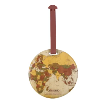 

Fashion Brown Map Luggage Tag Women Travel Accessories Silica Gel Suitcase ID Address Holder Boarding Tag Travel Accessories Bag