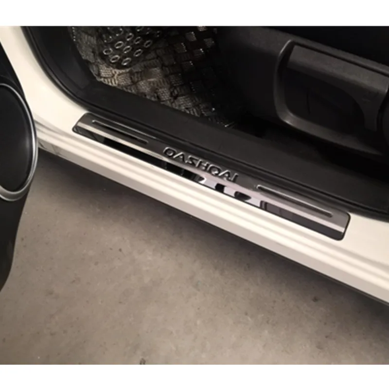 Стайлинг автомобиля для Nissan Qashqai 2007 2019 J10 J11 защита порога боковой двери Накладка