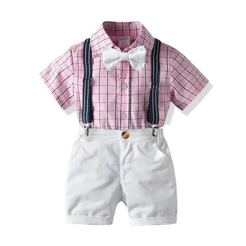 

Europe Summer New Babay Clothing Sets Kids Boys Clothes Infant Cotton Fashion Stripe Tops T-shirt+pants Outfits High Quality