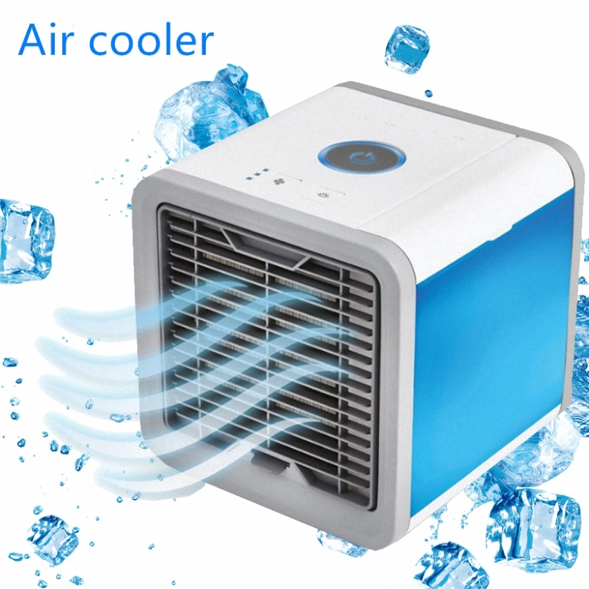 

USB Portable LCD Air Conditioner Humidifier Purifier Air Cooler 7 Colors Light Desktop Air Cooling Cooler Fan For Home Office