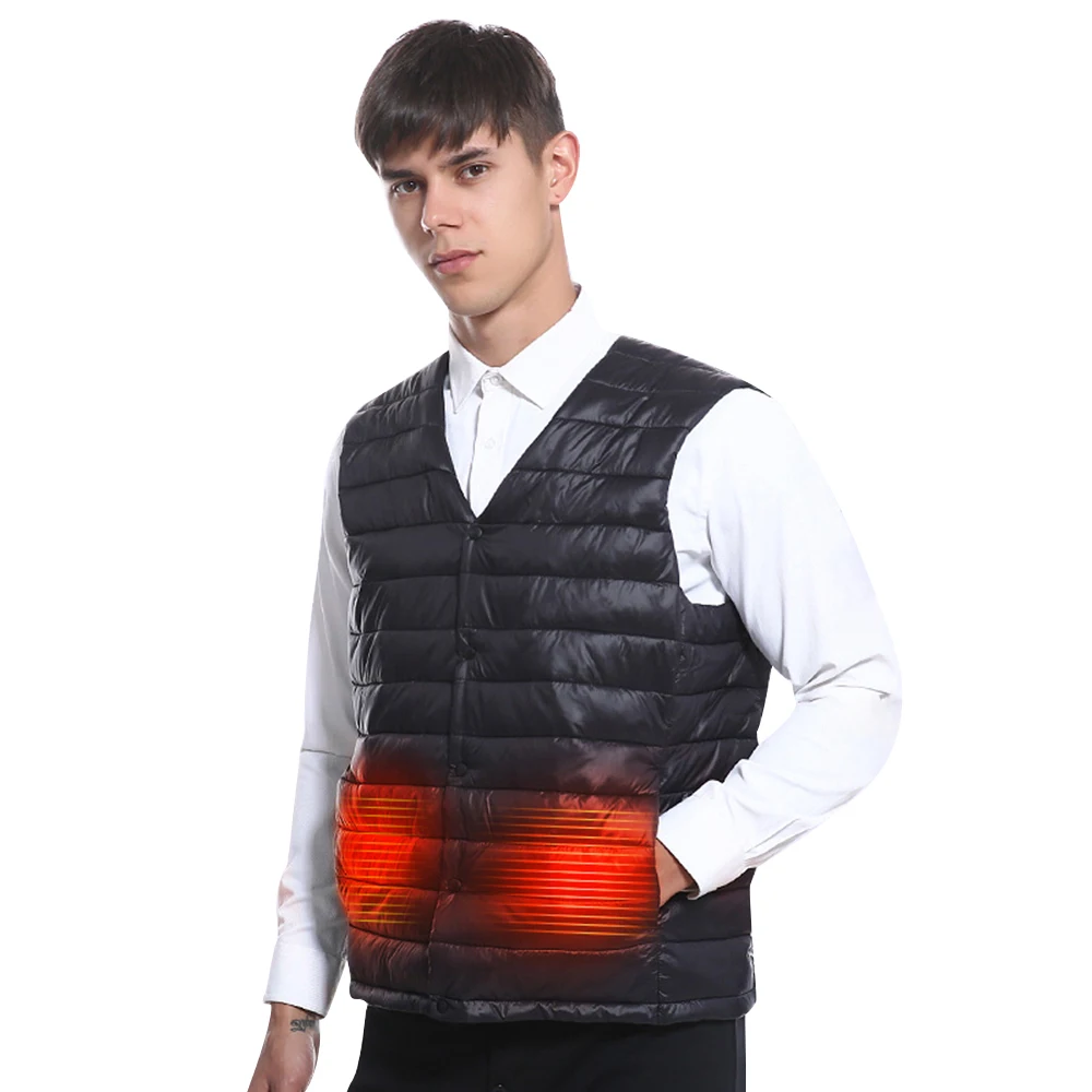 

Winter USB Infrared Front Back Heating Graphene Bike Jacket Men Bicycle Cycling Jacket Riding Vest Invisible Coat Inner