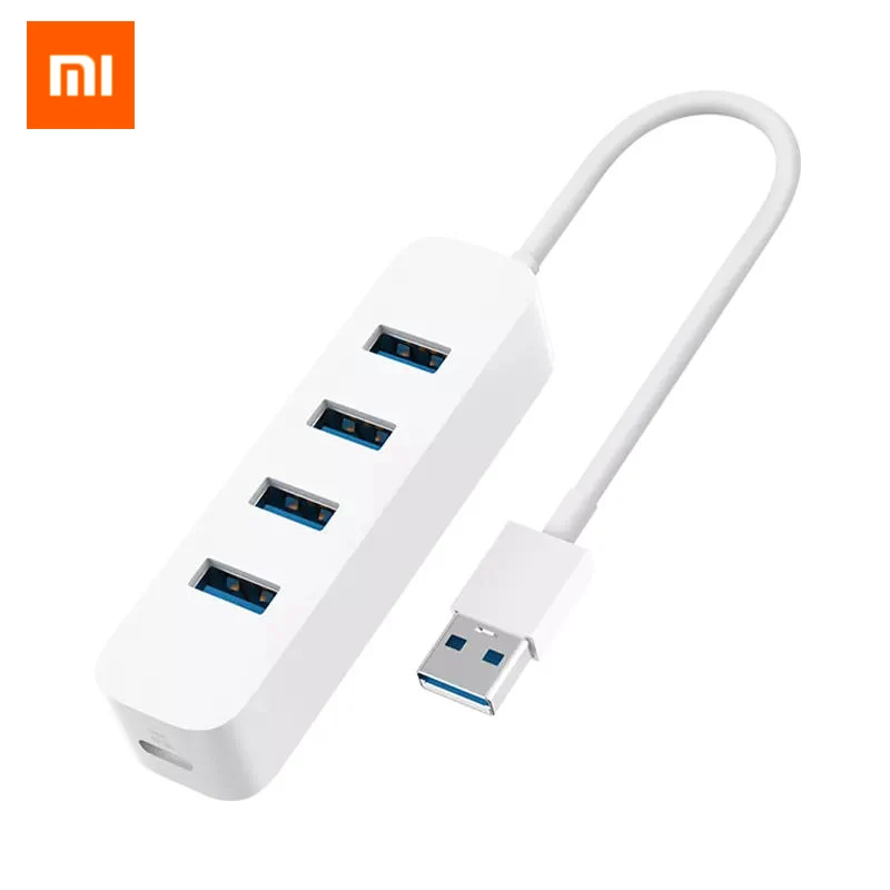 XIAOMI 4 порта USB3.0 хаб с резервным блоком питания интерфейс USB удлинитель концентратора удлинитель коннектор адаптер для портативных ПК