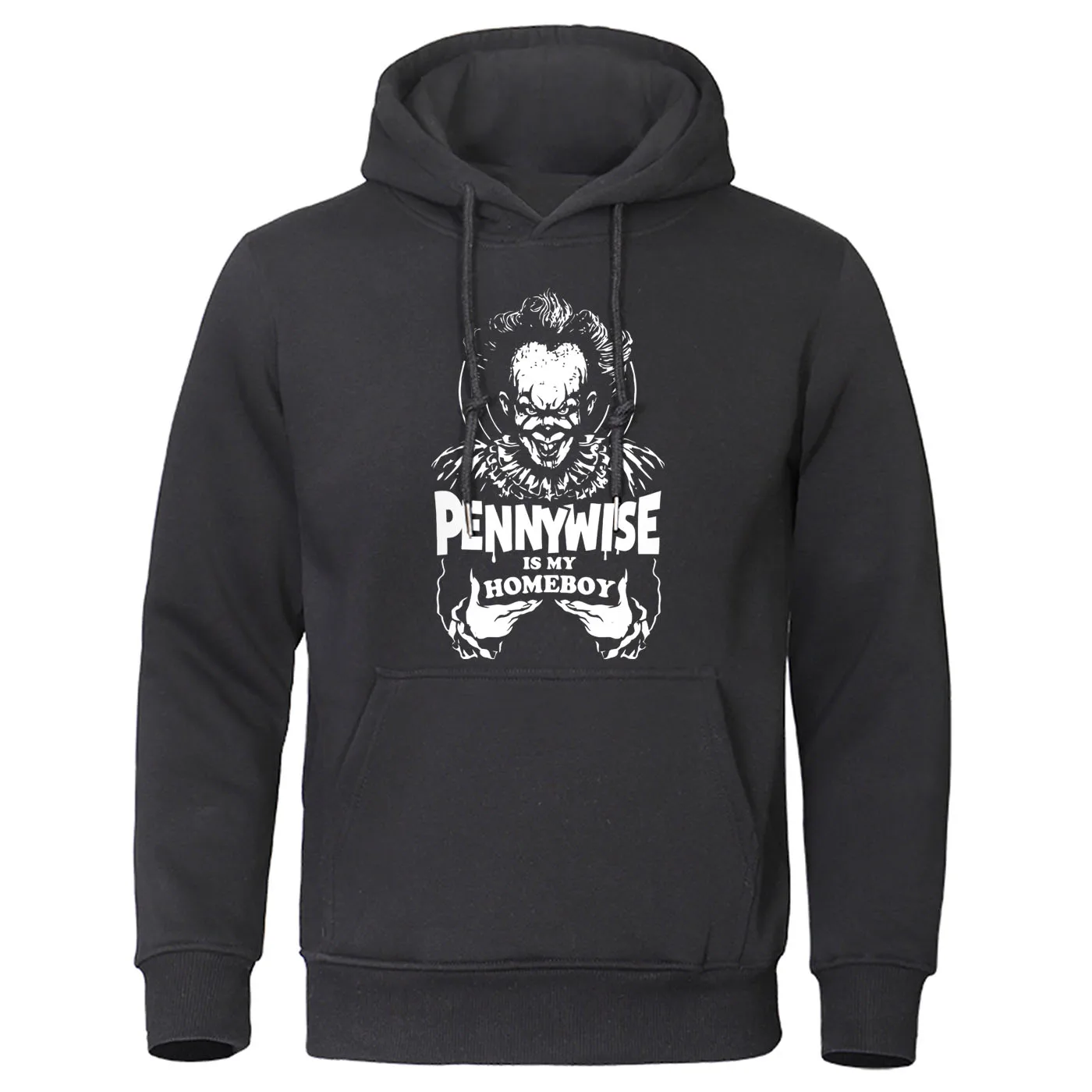 

Pennywise Pullover Clown is my homeboy Hoodies It Halloween Horror Men Hoody Streetwear 2019 Winter Autumn Men Warm Sweatshirt