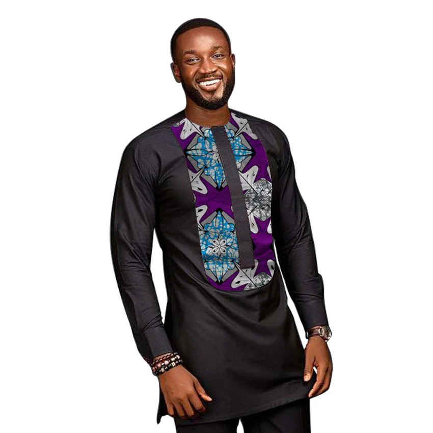 African clothing men's Ankara shirt long sleeve tops for man dashiki black shirts custom made groom African clothes African clothing men's Ankara shirt long sleeve tops for man dashiki black shirts custom made groom African clothes