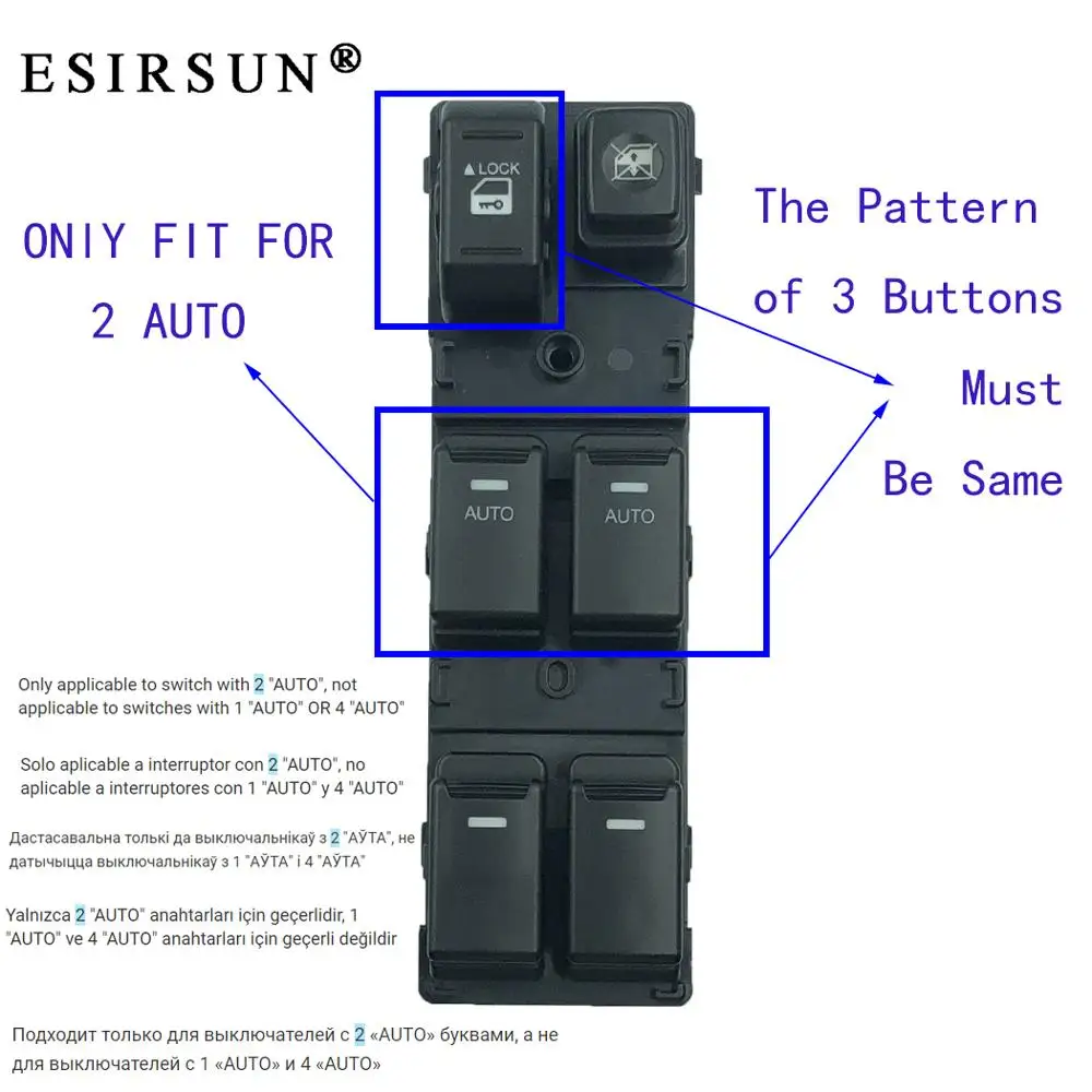 Переключатель Стеклоподъемника Esirsun для KIA Sorento 2010 2011 2012 93573-2P200 935732P200 | Автомобили