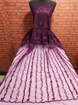 

Latest Embroiderd African Lace Fabric High Quality French Mesh Lace Fabric Nigerian Lace Fabric For Wedding