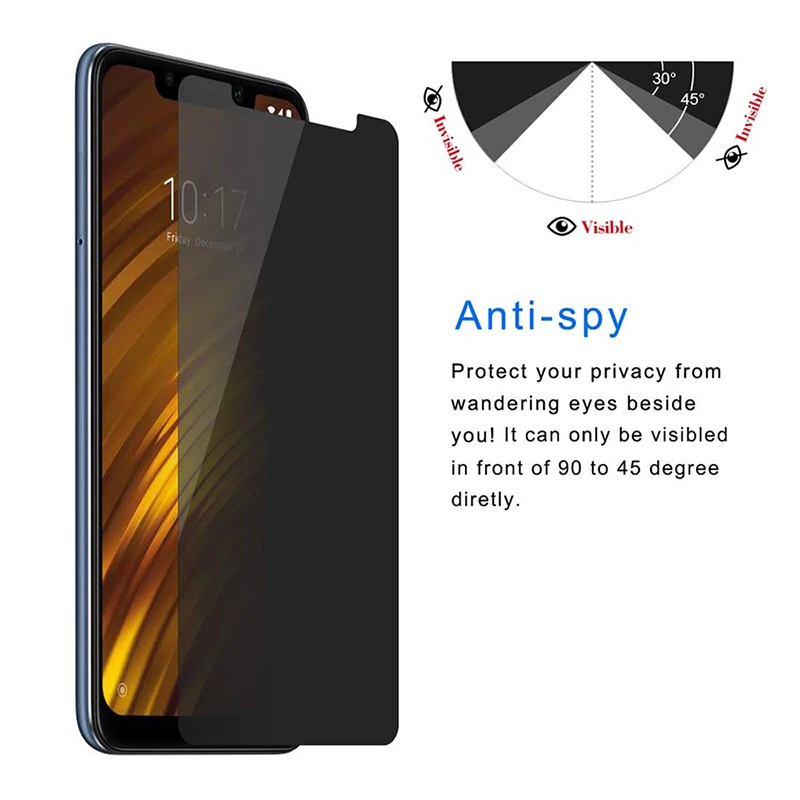 Glare Peeping Anti Spy Screen Protector For Mi A2 Lite A1 9T Pro 9 Se Protective Glass For Xiaomi Mi 6 8 Lite Pro 8 Se Explorer