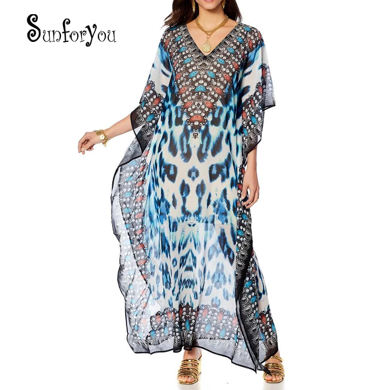 chiffon maxi beach dress