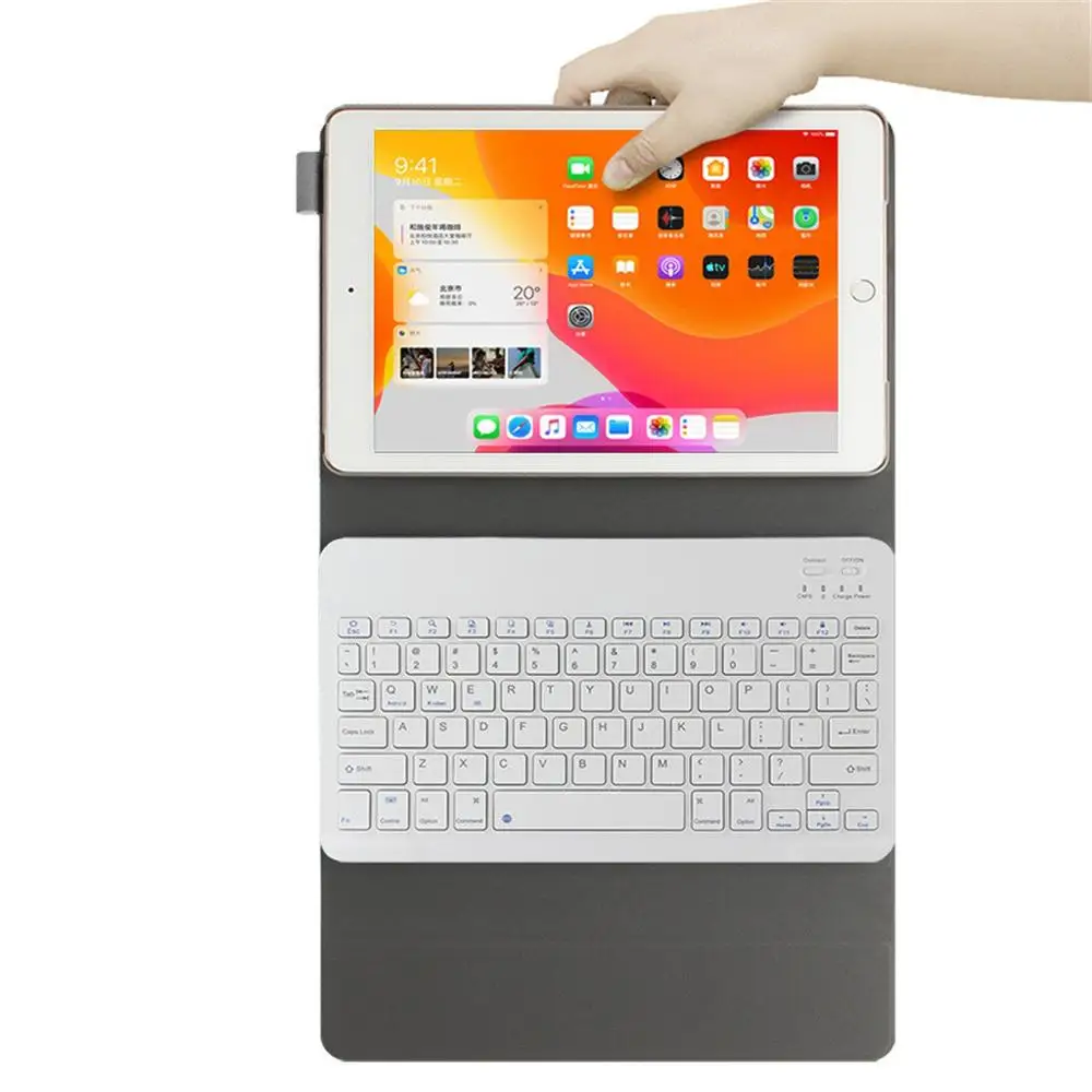 For IPad 10.2 Inch 2019 Wake/Sleep Slim Case Smart Stand Cover With Pen Set High quality and long life keyboard