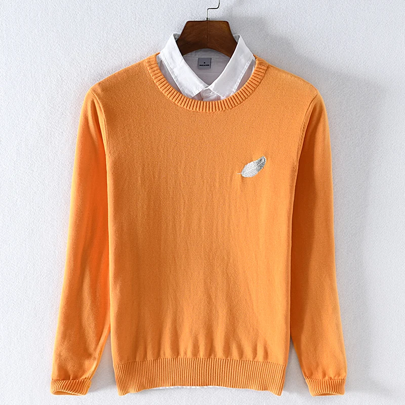 New style Italy brand cotton sweaters men long sleeve autumn and winter sweater for men solid fashion sweaters men chandail trui