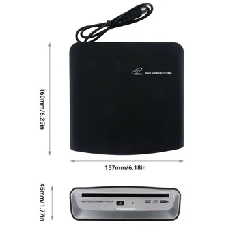 

150mm(L)*155mm(W)*50mm(H) USB 2.0 Interface Car Radio CD DVD Dish Box Player External Stereo For Android Car Replacement Access
