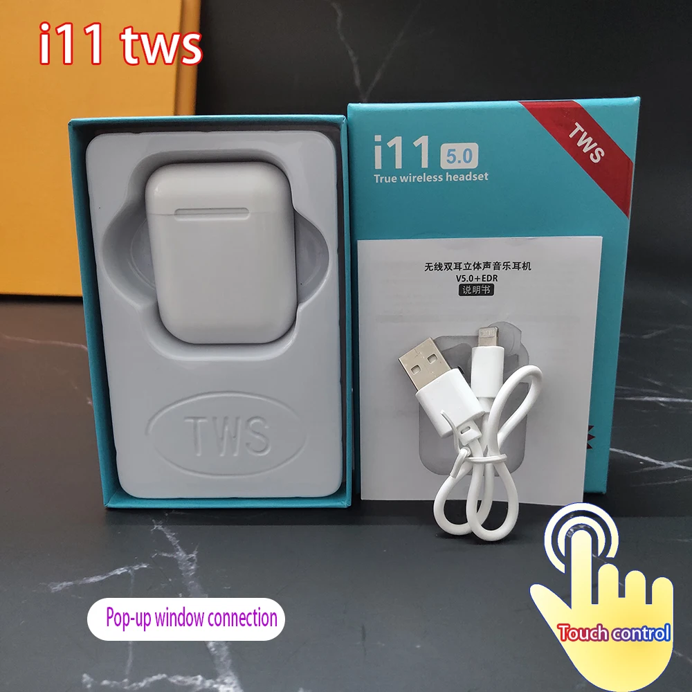 Настоящие беспроводные стерео наушники i11TWS, беспроводные наушники Mini 5,0, Bluetooth наушники, гарнитура, невидимые вкладыши для всех смартфонов