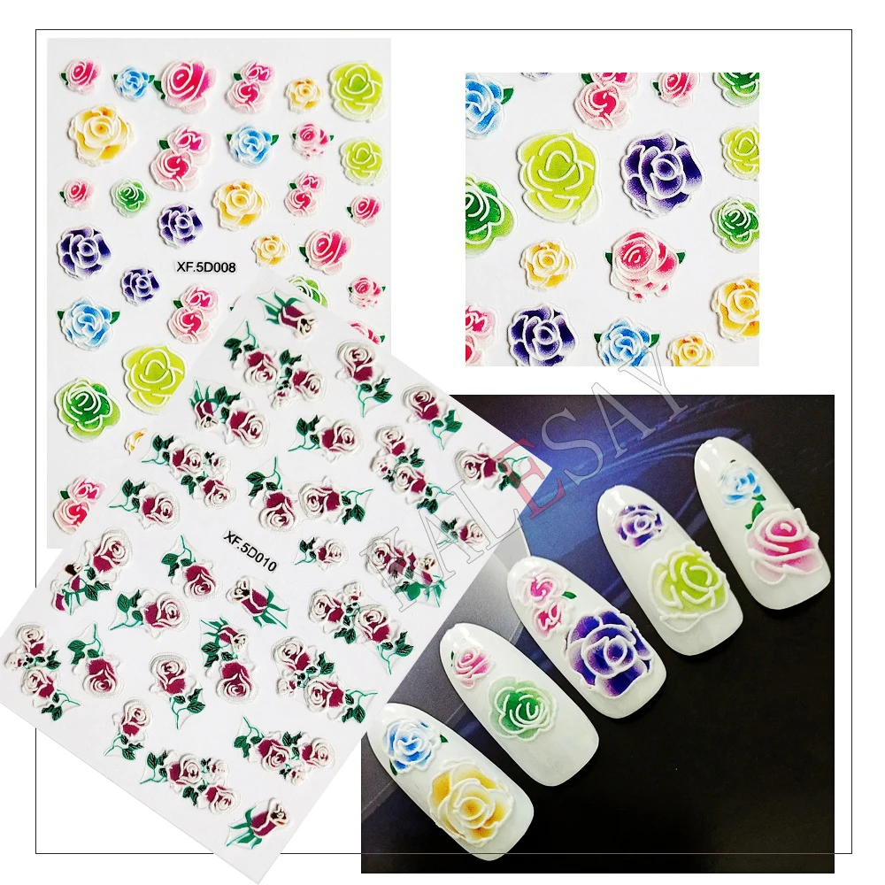 Гравировка гравировкой цветка розовый акриловый цветок рельеф Стикеры для