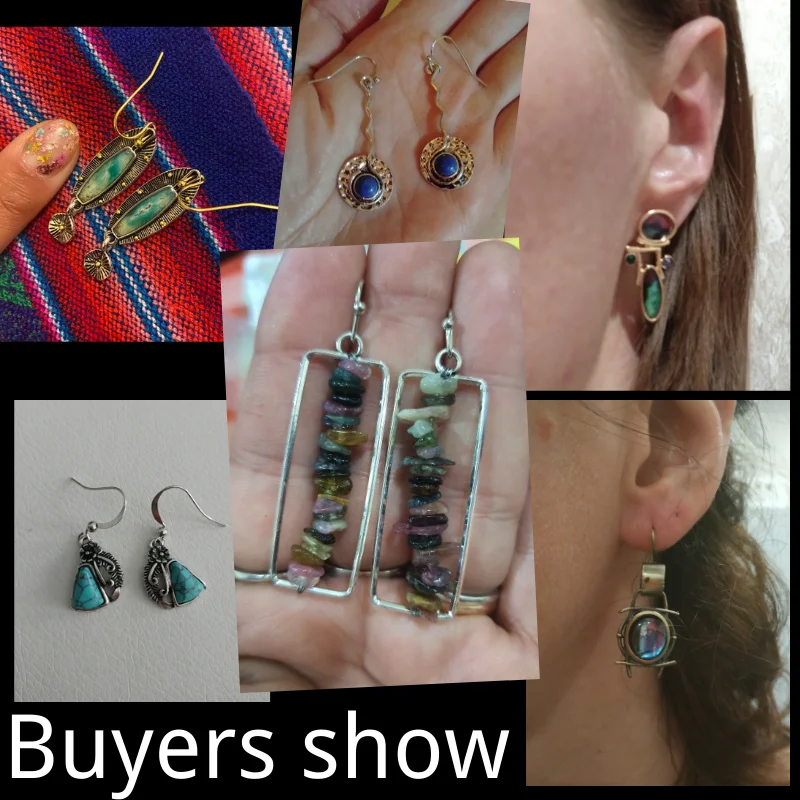 2021 Bohemian Ethnic Style Green Dangle Earrings For Women Tribal Jewelry Vintage Long Drop Earring Fashion Personality Gift