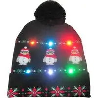 44 стиля, Рождественский трикотаж, теплые шапки, вязаный свитер, светодиодный светильник, вязаная шапка, Рождественский Санта и олень, шапка, светильник, вязаная шапка для детей и взрослых - Color: 1