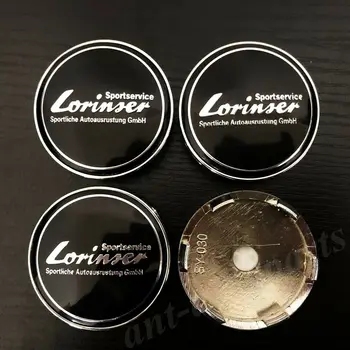 

4pcs 60mm Lorinser Logo Car Wheel Center Hub Cap Badge Emblem Decal Sticker