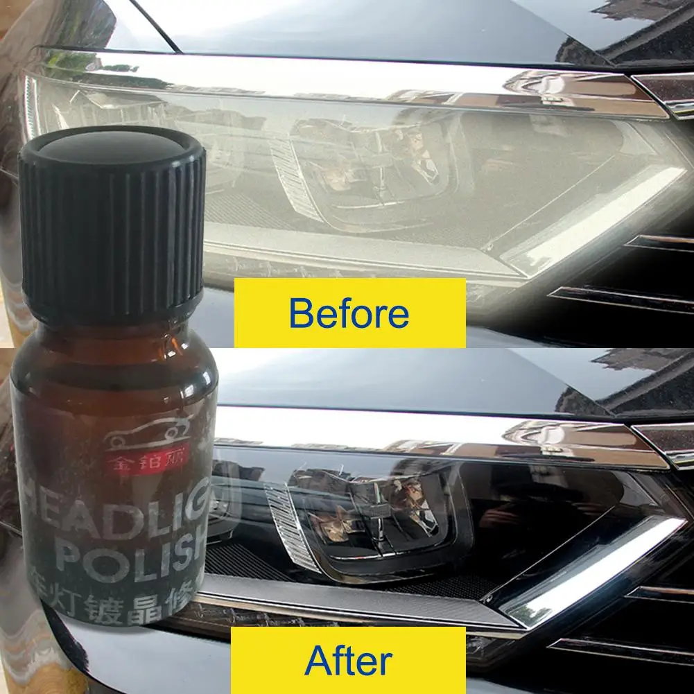 

Car Headlight Polish Glass Coating Refurbishment Scratch Repair Hydrophobic Coating 10ml Lamp Plating Agent Headlight Refurbish
