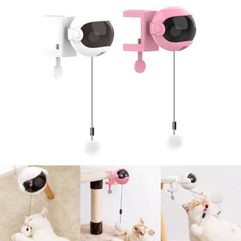 

Electric Cat Teaser Yo-Yo Ball Toys Rod Smart Set Interactive Automatic Lifting Spring Pet Playing Funny Molar Pet Toys