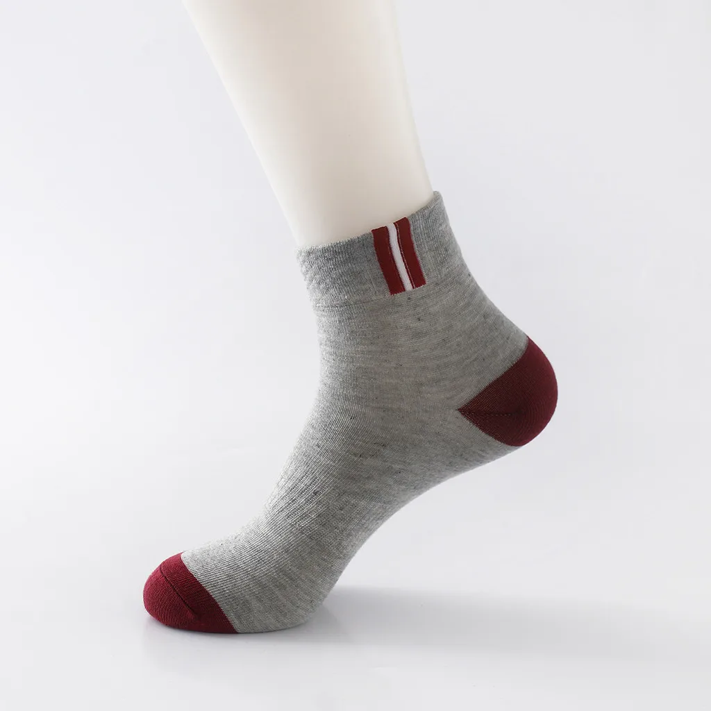 Носки мужские зимние 1 пара унисекс смешанные цвета удобные чулки Нескользящие полосы короткие смешные носки Харадзюку носы с надписями