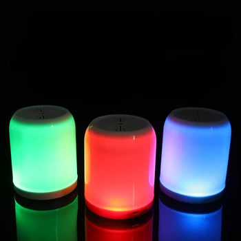 

Light-emitting Bluetooth Speaker Mini-card Bass Cannon Seven-colour Lamp Small Sound Gift EY276